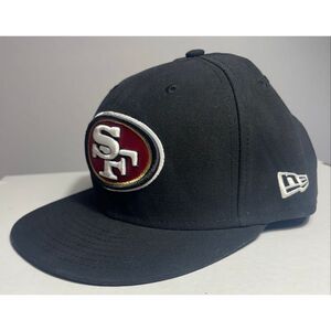 NFL San Francisco 49ers New Era 59Fifty Fitted Hat Black 7 3/8 Cap Football